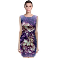 Soft Purple Hydrangeas Classic Sleeveless Midi Dress