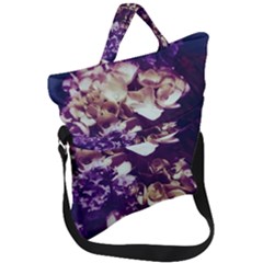 Soft Purple Hydrangeas Fold Over Handle Tote Bag by okhismakingart