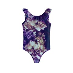 Soft Purple Hydrangeas Kids  Frill Swimsuit