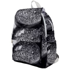 Black-and-white Water Droplet Top Flap Backpack by okhismakingart