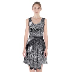 Black-and-white Water Droplet Racerback Midi Dress by okhismakingart