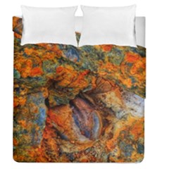 Rainbow Fossil Duvet Cover Double Side (queen Size) by okhismakingart