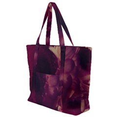 Purple Highlighted Flowers Zip Up Canvas Bag by okhismakingart