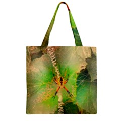 Orb Spider Zipper Grocery Tote Bag by okhismakingart