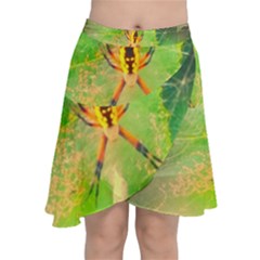 Orb Spider Chiffon Wrap Front Skirt by okhismakingart