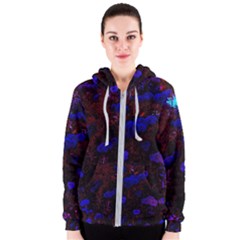 Red-edged Blue Sedum Women s Zipper Hoodie by okhismakingart