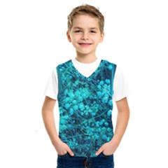 Blue-green Compound Flowers Kids  Sportswear by okhismakingart