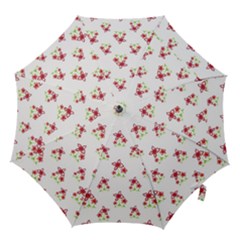 Cute Floral Drawing Motif Pattern Hook Handle Umbrellas (medium) by dflcprintsclothing