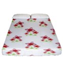 Cute Floral Drawing Motif Pattern Fitted Sheet (King Size) View1