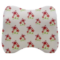 Cute Floral Drawing Motif Pattern Velour Head Support Cushion by dflcprintsclothing