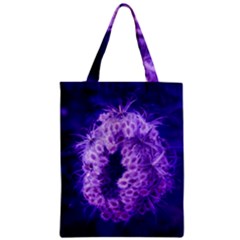 Dark Purple Closing Queen Annes Lace Zipper Classic Tote Bag by okhismakingart