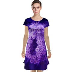 Dark Purple Closing Queen Annes Lace Cap Sleeve Nightdress by okhismakingart