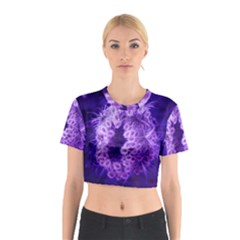 Dark Purple Closing Queen Annes Lace Cotton Crop Top by okhismakingart