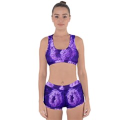 Dark Purple Closing Queen Annes Lace Racerback Boyleg Bikini Set by okhismakingart