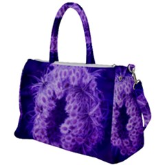 Dark Purple Closing Queen Annes Lace Duffel Travel Bag by okhismakingart