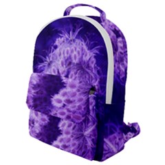 Dark Purple Closing Queen Annes Lace Flap Pocket Backpack (small) by okhismakingart