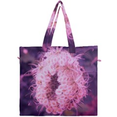 Pink Closing Queen Annes Lace Canvas Travel Bag by okhismakingart