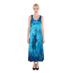 Blue Closing Queen Annes Lace Sleeveless Maxi Dress by okhismakingart