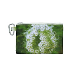 Green Closing Queen Annes Lace Canvas Cosmetic Bag (small) by okhismakingart