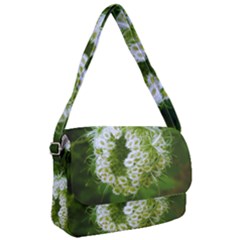 Green Closing Queen Annes Lace Courier Bag by okhismakingart