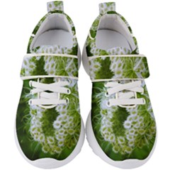 Green Closing Queen Annes Lace Kids  Velcro Strap Shoes by okhismakingart