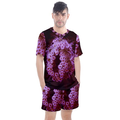 Purple Closing Queen Annes Lace Men s Mesh Tee And Shorts Set by okhismakingart