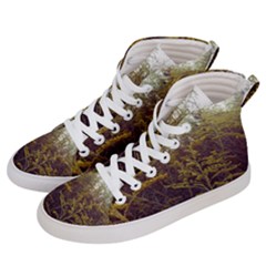 Purple And Yellow Goldenrod Women s Hi-top Skate Sneakers by okhismakingart