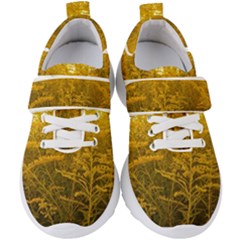 Gold Goldenrod Kids  Velcro Strap Shoes by okhismakingart