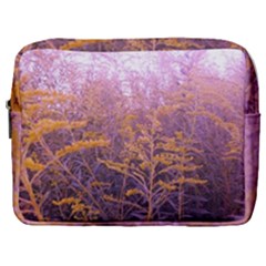 Pink Goldenrod Make Up Pouch (large) by okhismakingart