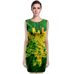 Yellow Sumac Bloom Classic Sleeveless Midi Dress