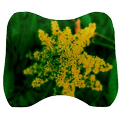 Yellow Sumac Bloom Velour Head Support Cushion