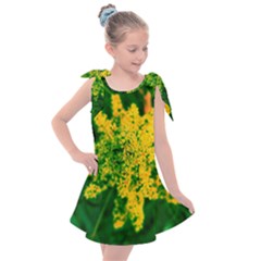 Yellow Sumac Bloom Kids  Tie Up Tunic Dress