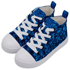 Blue Queen Anne s Lace Hillside Kids  Mid-top Canvas Sneakers by okhismakingart