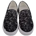 Black and White Queen Anne s Lace Hillside Men s Canvas Slip Ons View1