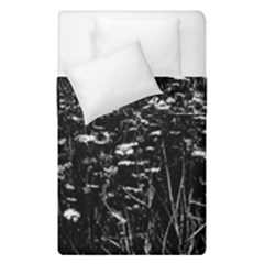 High Contrast Black And White Queen Anne s Lace Hillside Duvet Cover Double Side (single Size) by okhismakingart