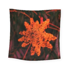 Orange Sumac Bloom Square Tapestry (small) by okhismakingart