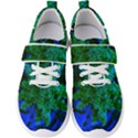 Blue and Green Sumac Bloom Men s Velcro Strap Shoes View1