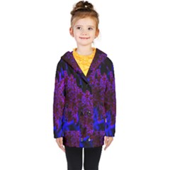 Maroon And Blue Sumac Bloom Coat by okhismakingart