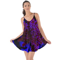 Maroon And Blue Sumac Bloom Love The Sun Cover Up by okhismakingart