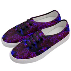 Maroon And Blue Sumac Bloom Women s Classic Low Top Sneakers by okhismakingart