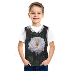 White Smooth Rose Kids  Sportswear by okhismakingart