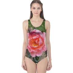 Pink Rose One Piece Swimsuit by okhismakingart