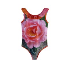 Pink Rose Kids  Frill Swimsuit by okhismakingart