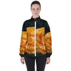 Yellow Rose Women s High Neck Windbreaker by okhismakingart