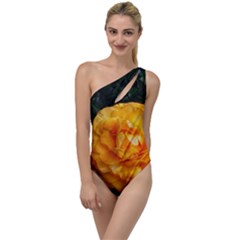 Yellow Rose To One Side Swimsuit