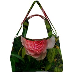Complex Pink Rose Double Compartment Shoulder Bag by okhismakingart