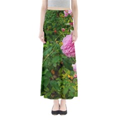 Light Pink Roses Full Length Maxi Skirt by okhismakingart