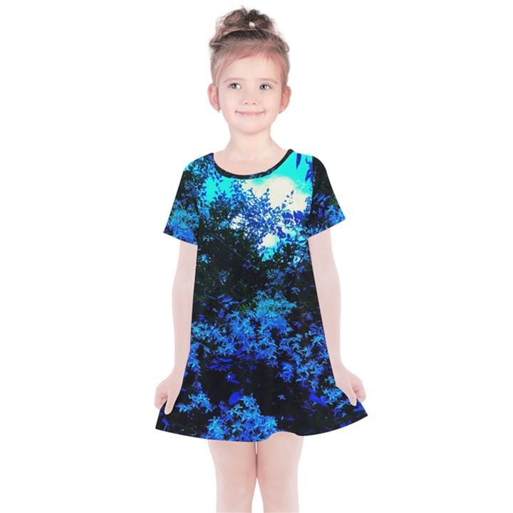 Cascade of Flowers Kids  Simple Cotton Dress