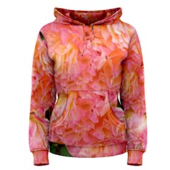 Folded Pink and Orange Rose Women s Pullover Hoodie