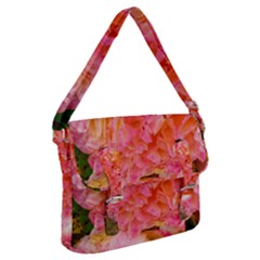 Folded Pink and Orange Rose Buckle Messenger Bag